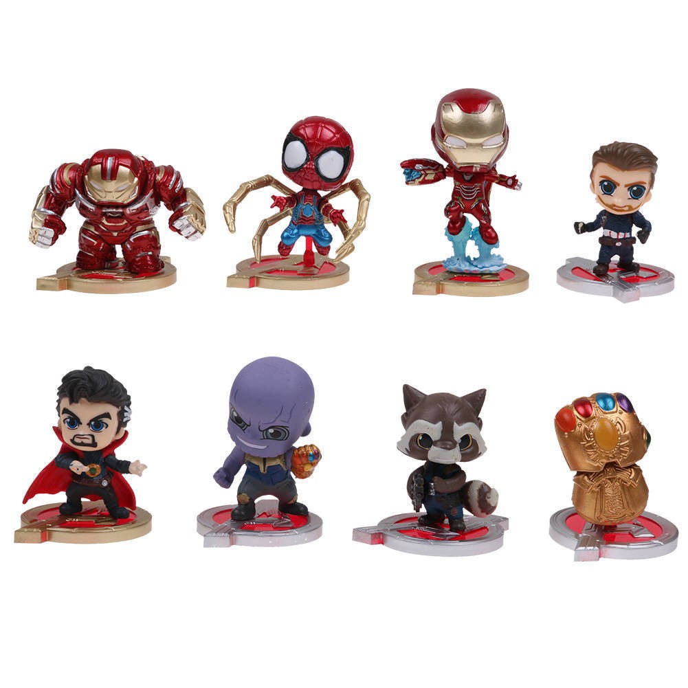 New 8Pcs/Set Mini Action Figure Marvel The Avengers Super